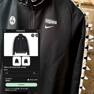 Nike x ACRONYM Therma Fit Knit Jacket 'Black/White'
